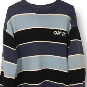 South Pole Blue Striped Sweater